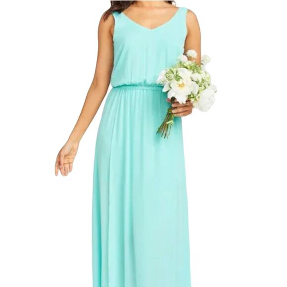 Show Me Your Mumu Women Kendall Maxi Sleeveless Dress Sea Glass Medium - Picture 1 of 7